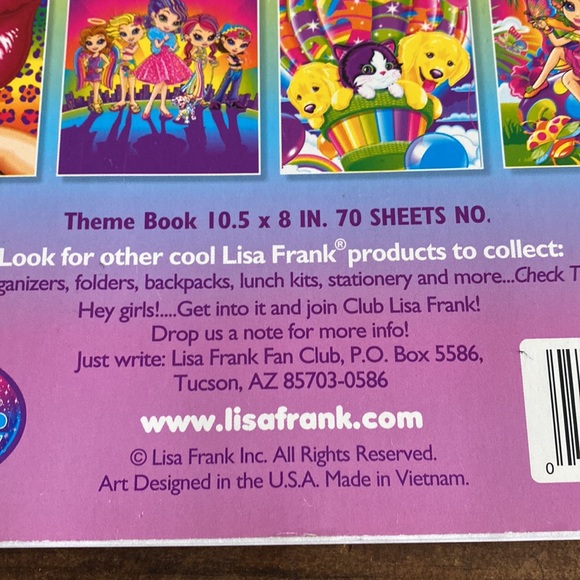 Lisa Frank Surfer Girl Theme Notebook 70 Pages NEW 2003 - Picture 3 of 8
